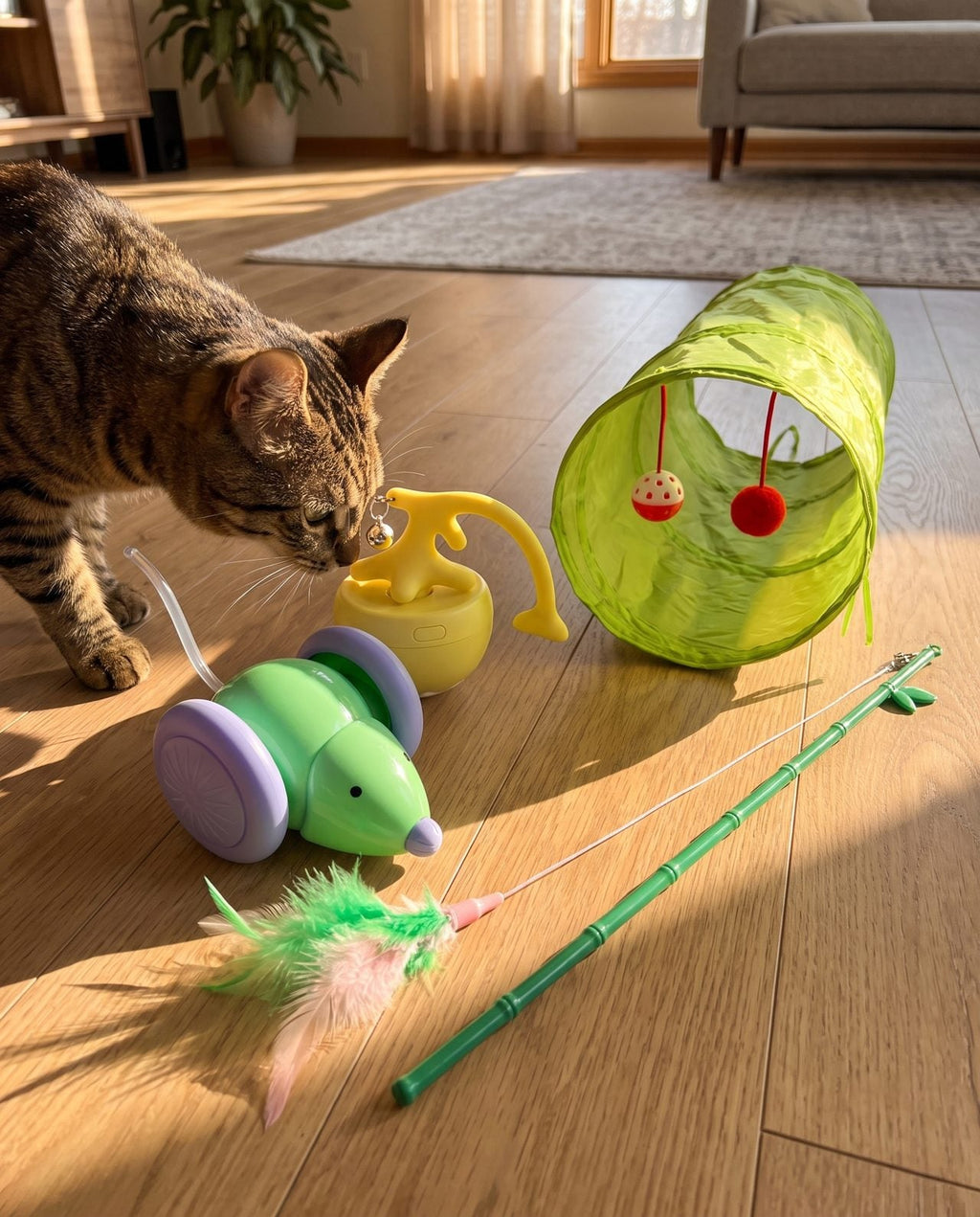 Winter Play Kit – 4 Toys for Indoor Cats